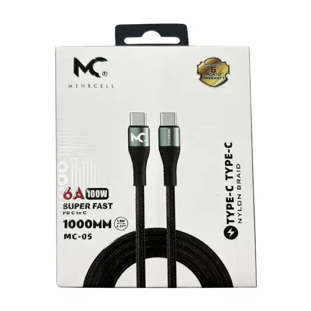 کابل شارژ دو سر Type-C MehrCell مدل MC-05 طول ۱ متر 100 وات