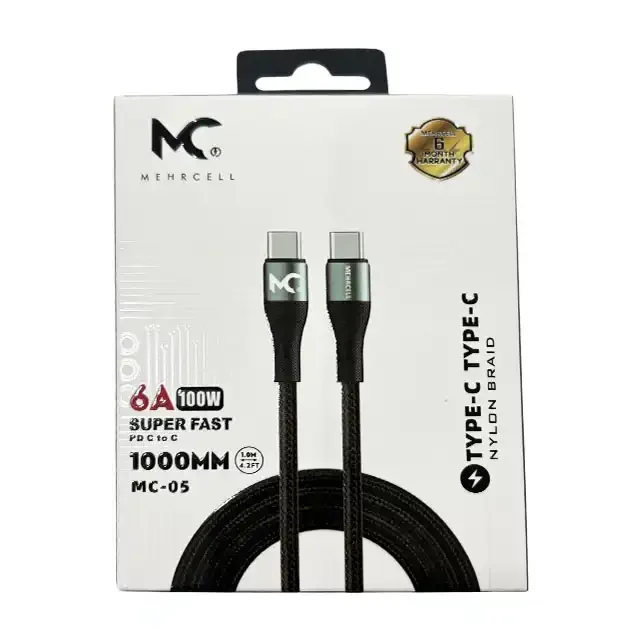 کابل شارژ دو سر Type-C MehrCell مدل MC-05 طول ۱ متر 100 وات