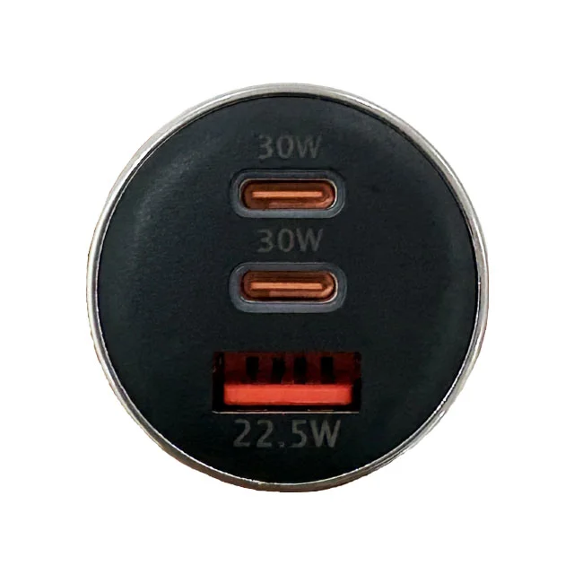 نمای روبهروی پورتهای USB-C و USB-A شارژر MehrCell MC-20
