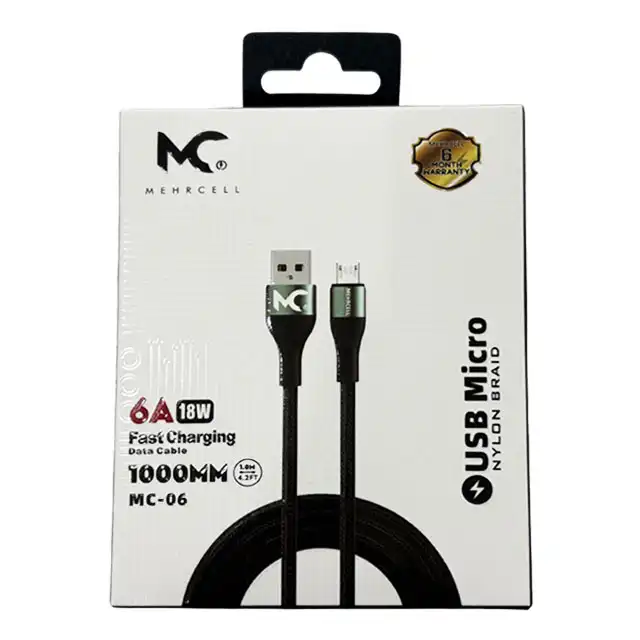 کابل شارژ Micro USB MehrCell مدل MC-06 طول ۱ متر 18 وات