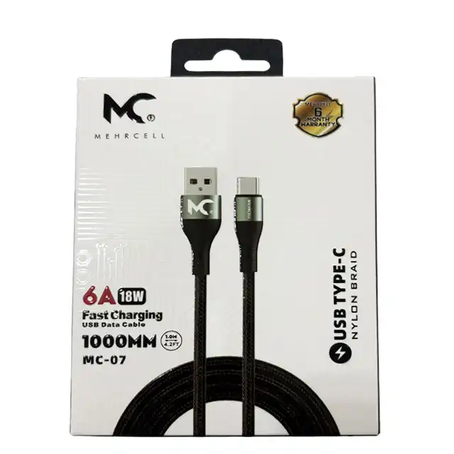 کابل شارژ Type-C MehrCell مدل MC-07 طول ۱ متر 18 وات